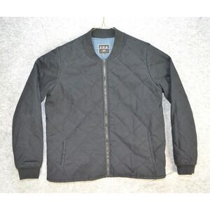 Fox Racing Jacket Womens 16 XL‎ Black Quilted Cosmic Bomber Full Zip Moto 21914